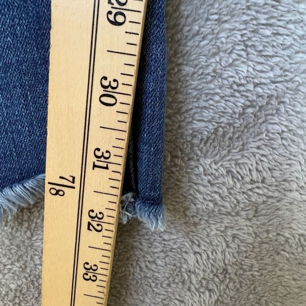 Judy Blue Jeans Womens 18W Plus Blue Boyfriend Fit Mid Rise Frayed Hem Dem - Picture 6 of 12